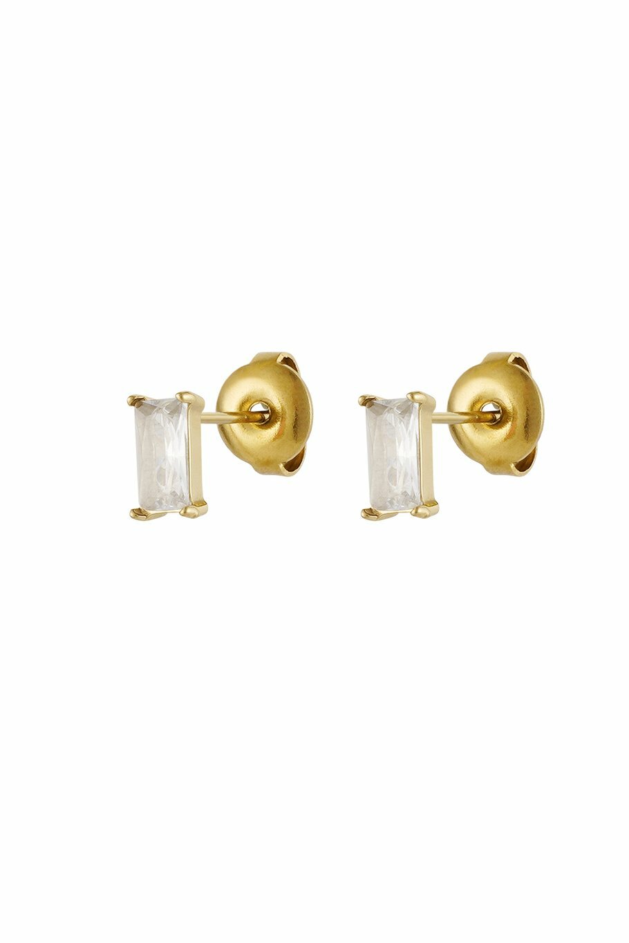 Classy Sparkle Stud Earrings Gold