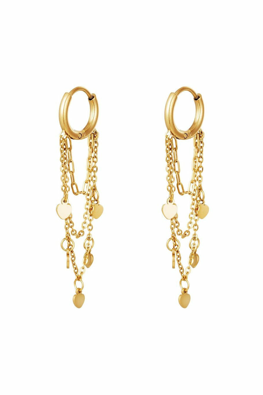 Heart Party Earrings Gold