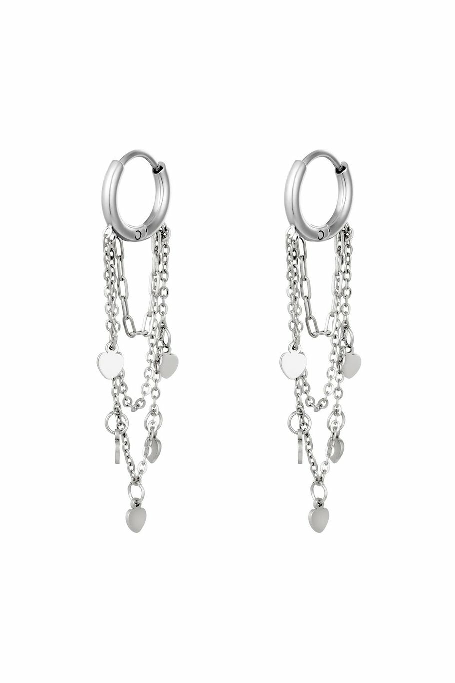 Heart Party Earrings Silver