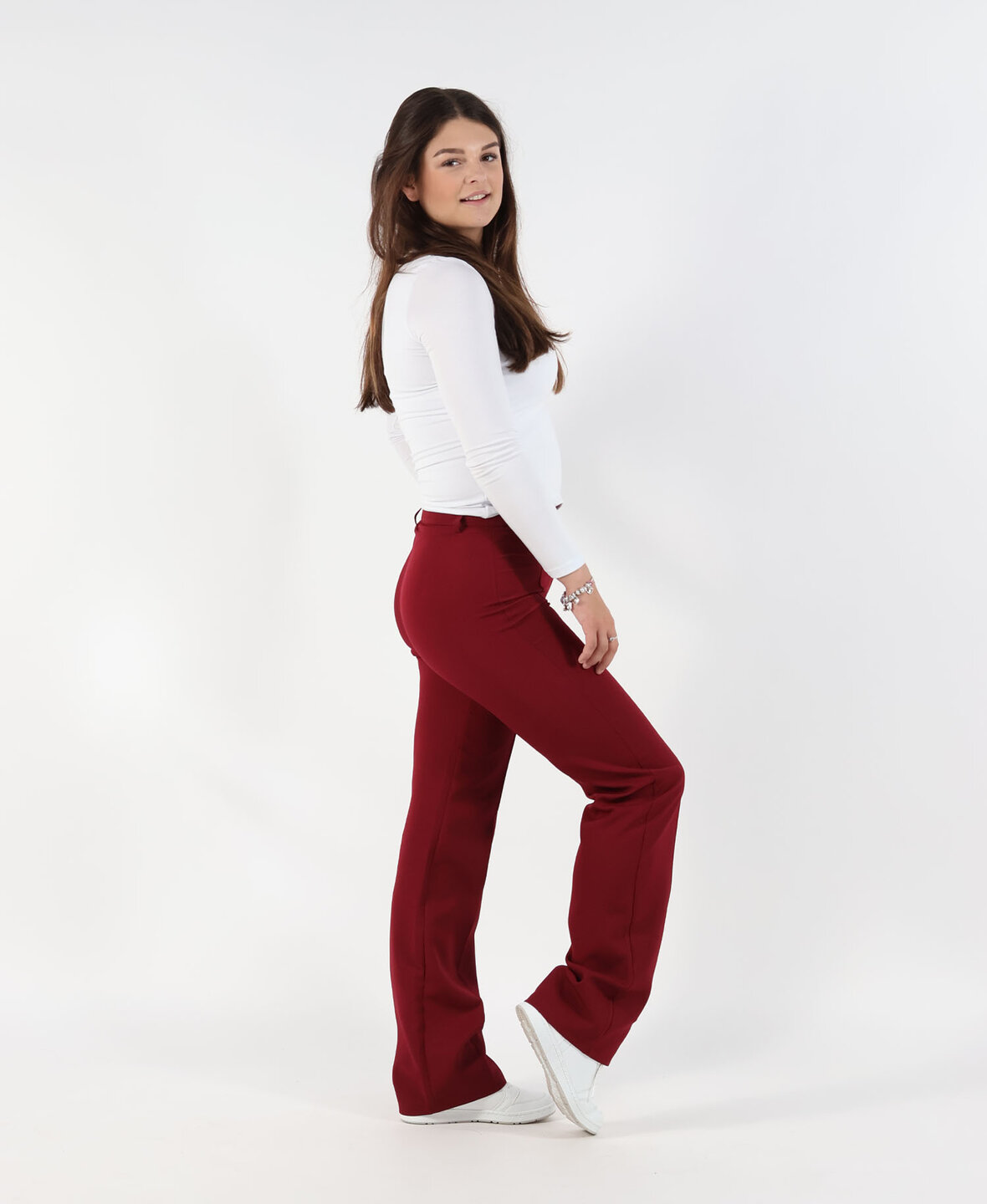 Sanne Stripe Pants Bordeaux (TALL)