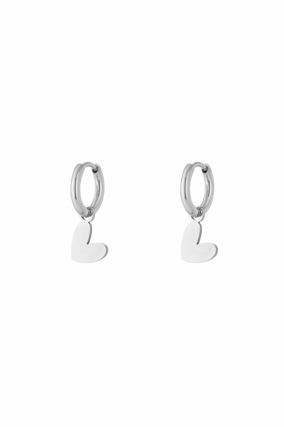 Classic Heart Earrings Silver