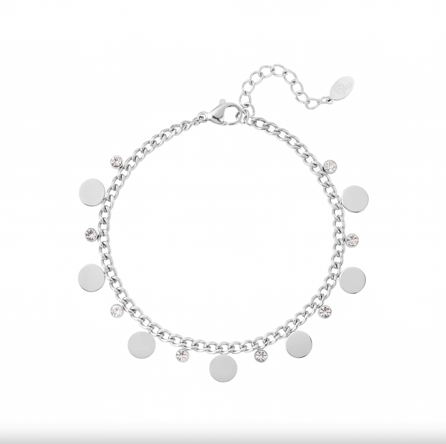 Double Circle Bracelet Silver