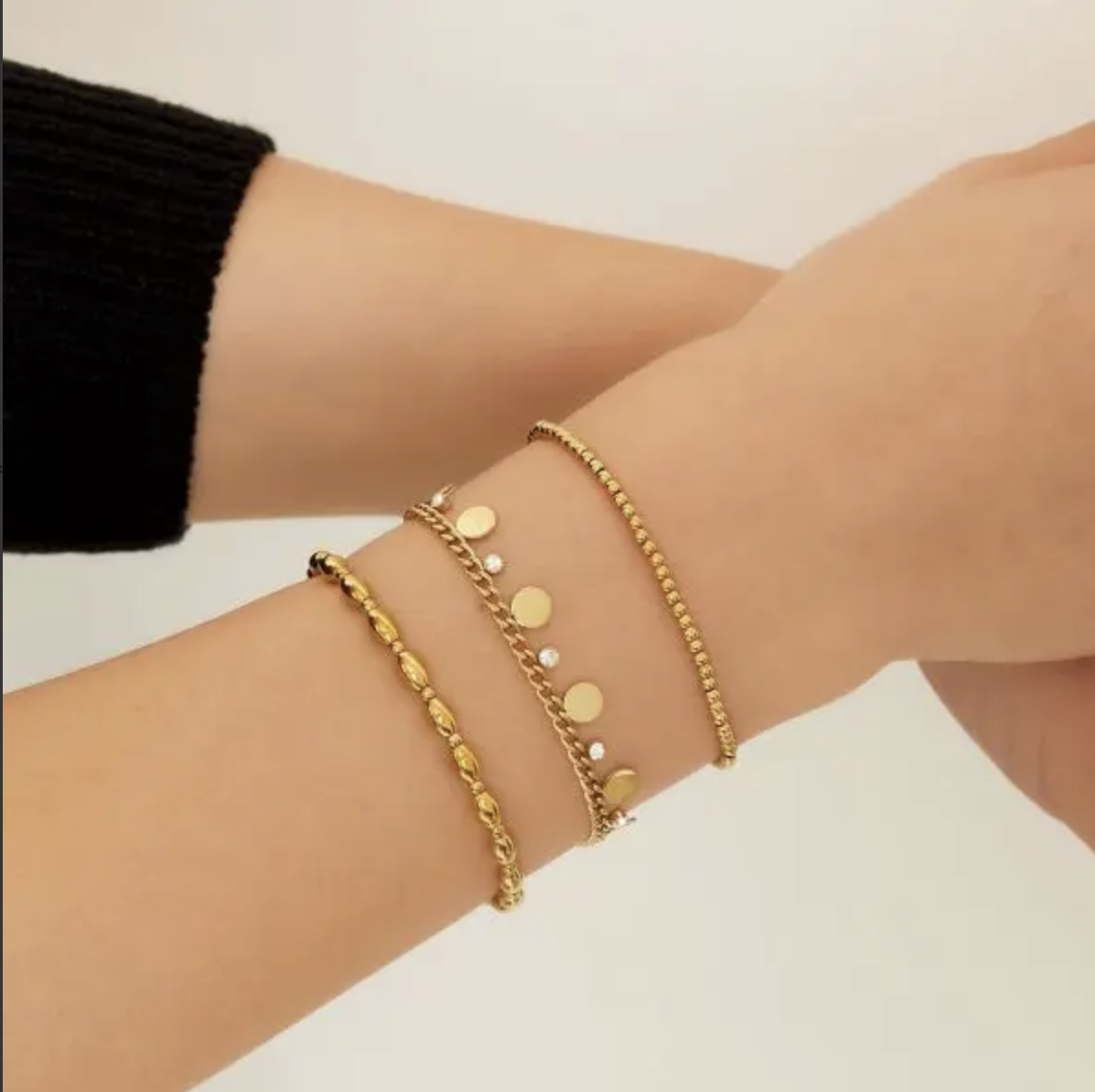 Double Circle Bracelet Silver