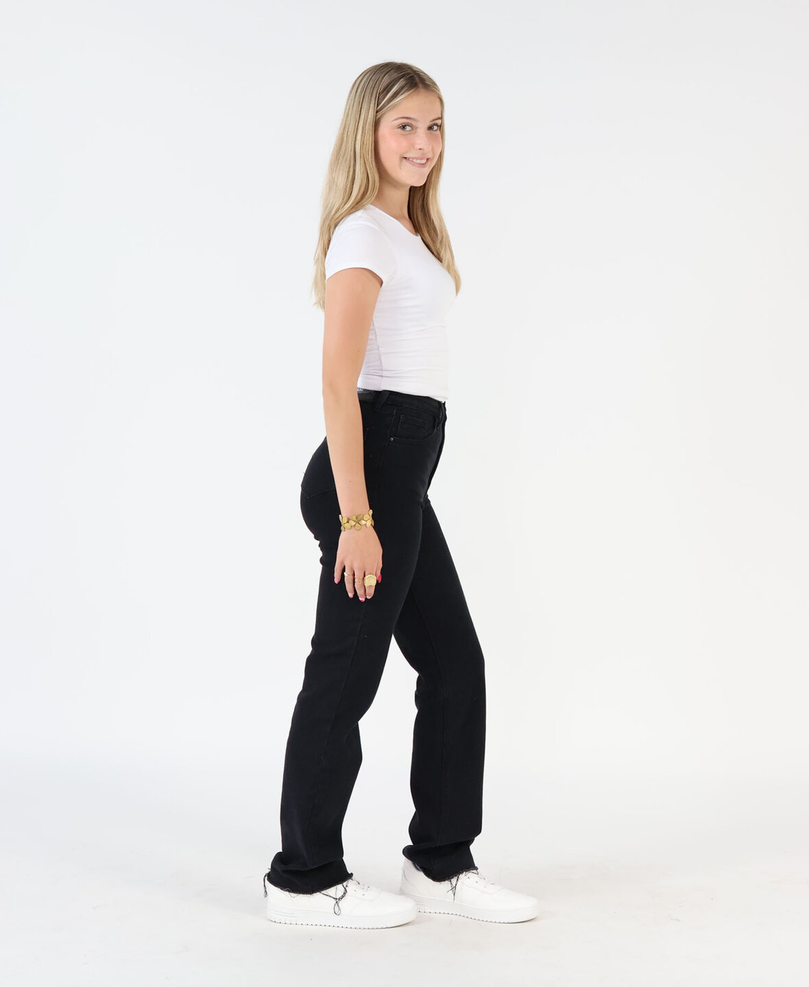 Straight Leg Jeans Black 2158