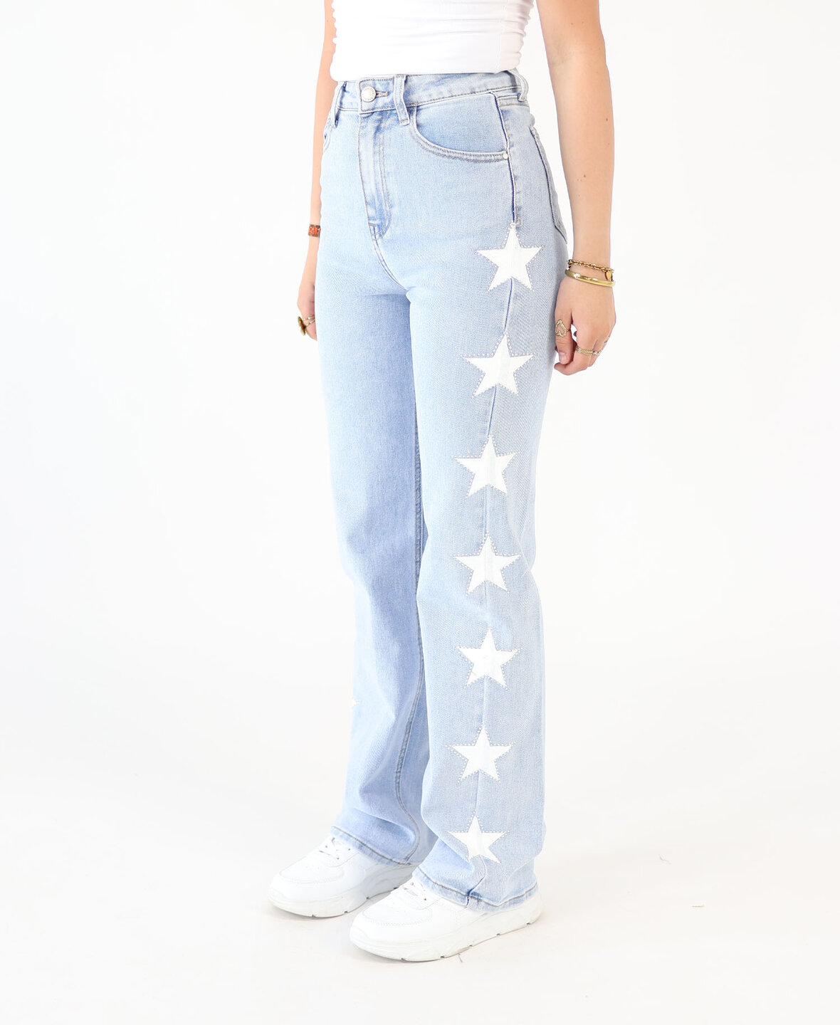 High Waist Glam Stars Wide Leg Jeans 3006-1 (REGULAR)
