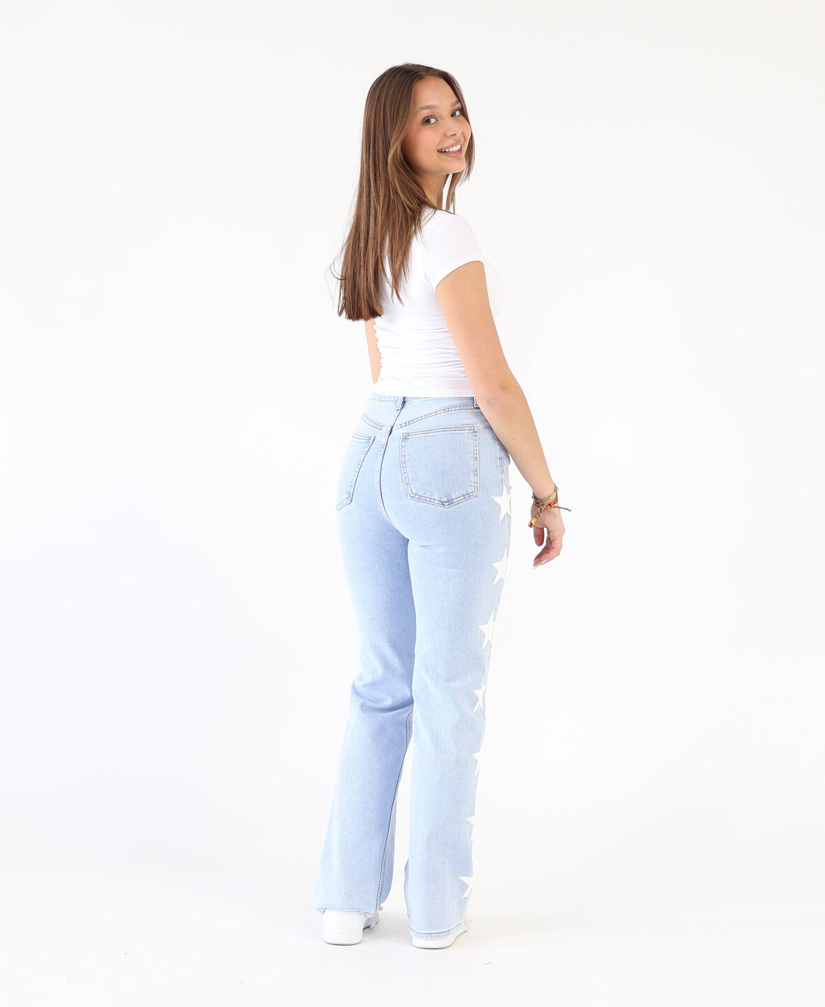 High Waist Glam Stars Wide Leg Jeans 3006-1 (REGULAR)