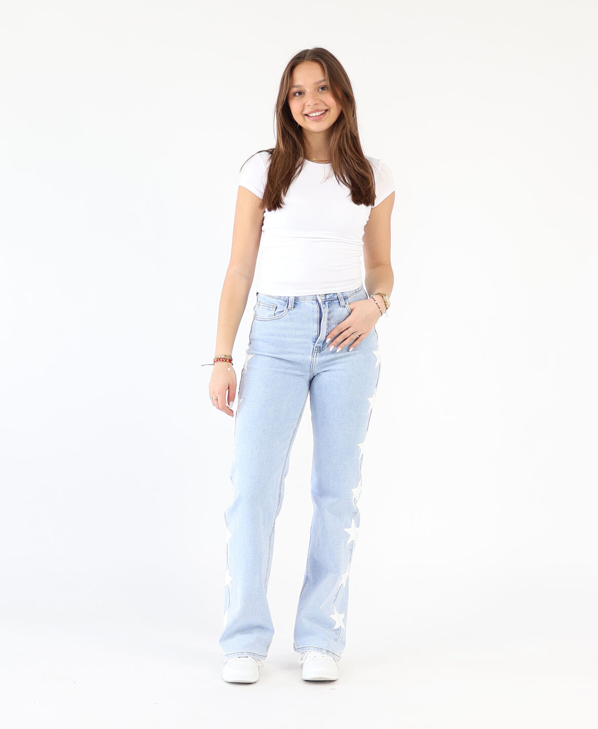 High Waist Glam Stars Wide Leg Jeans 3006-1 (REGULAR)