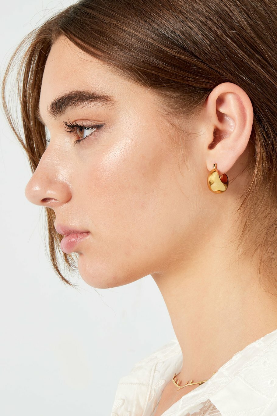 Half Moon Mini Earrings Gold