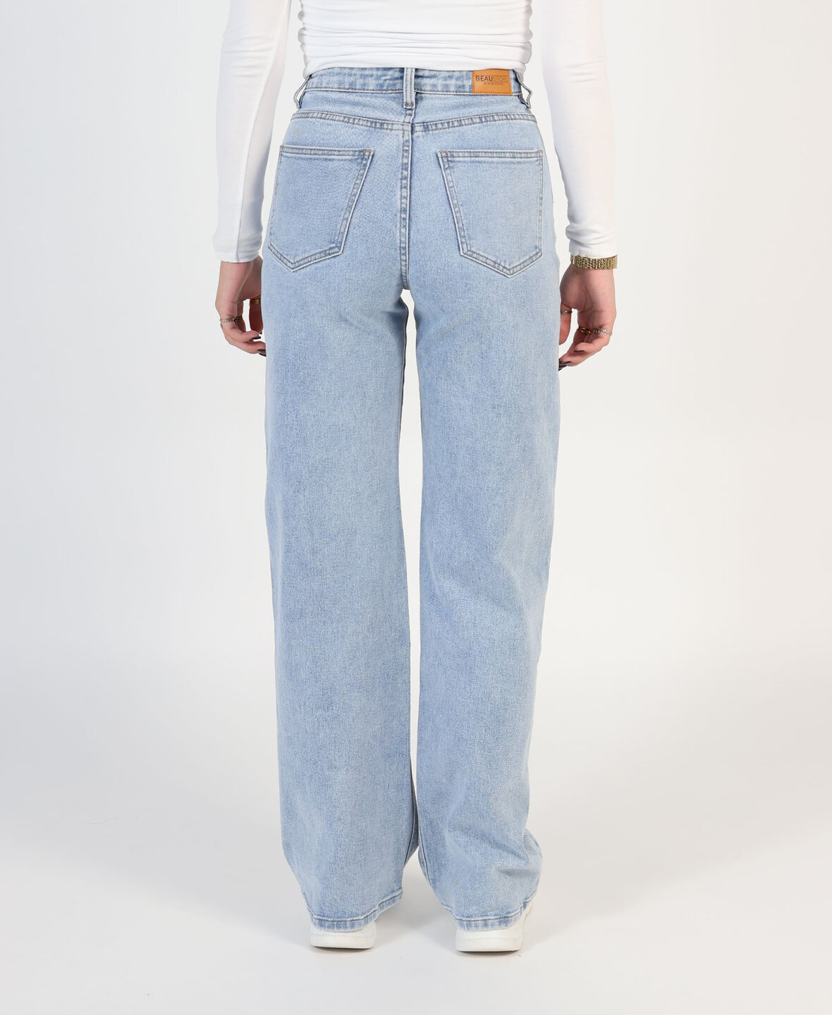 Button Wide Leg Jeans 9113-2 (TALL)