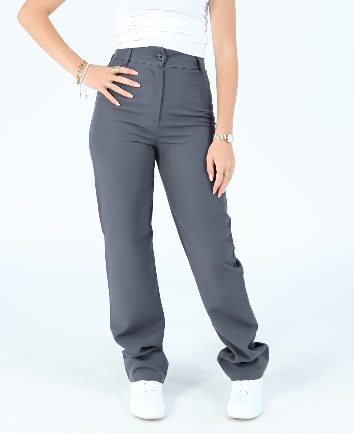 Sanne Pants Dark Grey