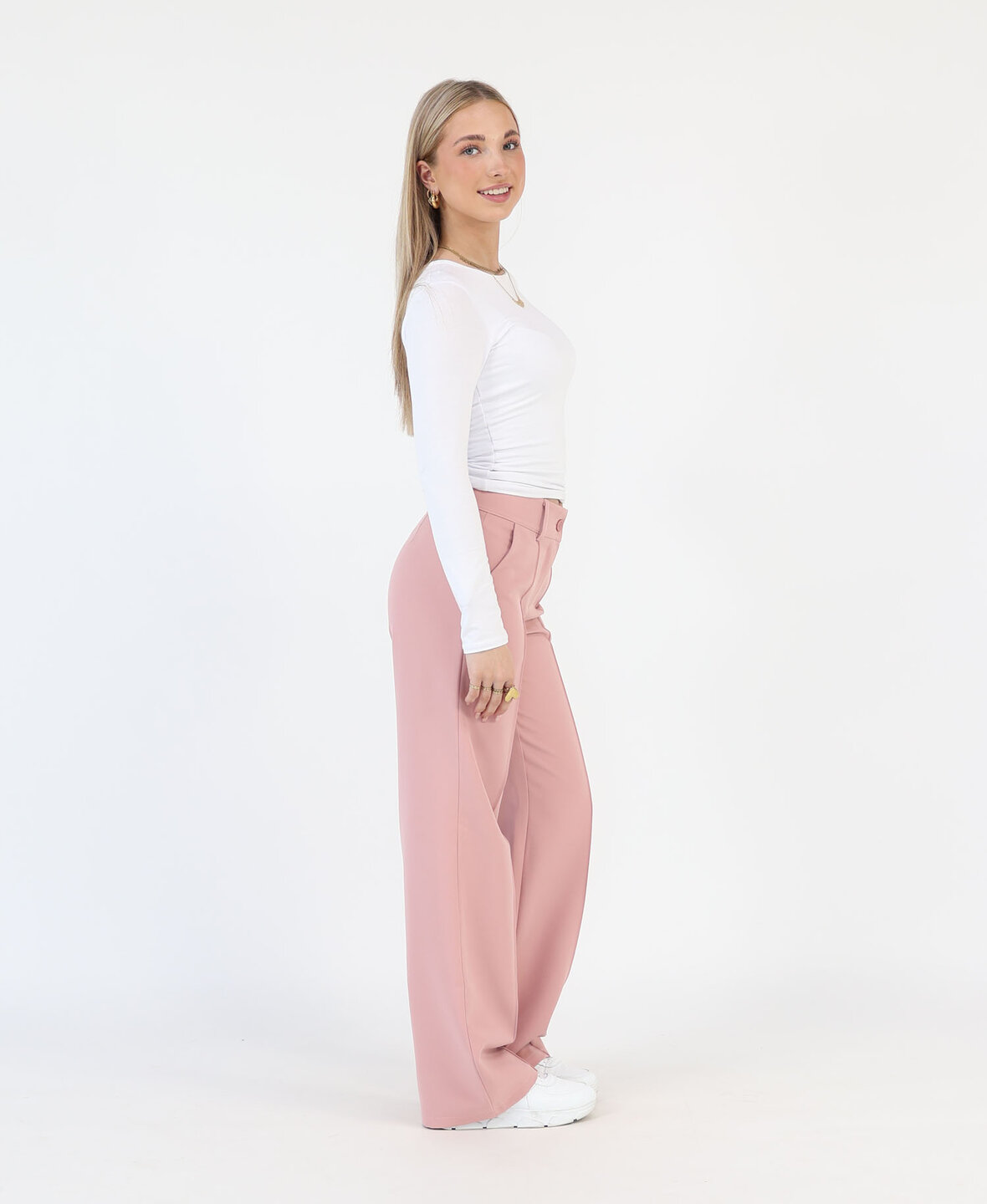 Low/Mid Waist Sanne Pants Blush (REGULAR)