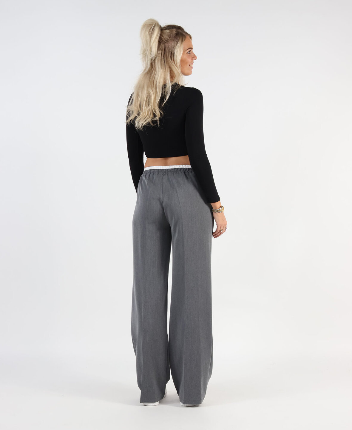 Wide Leg Boxer Pants Grey (TALL)