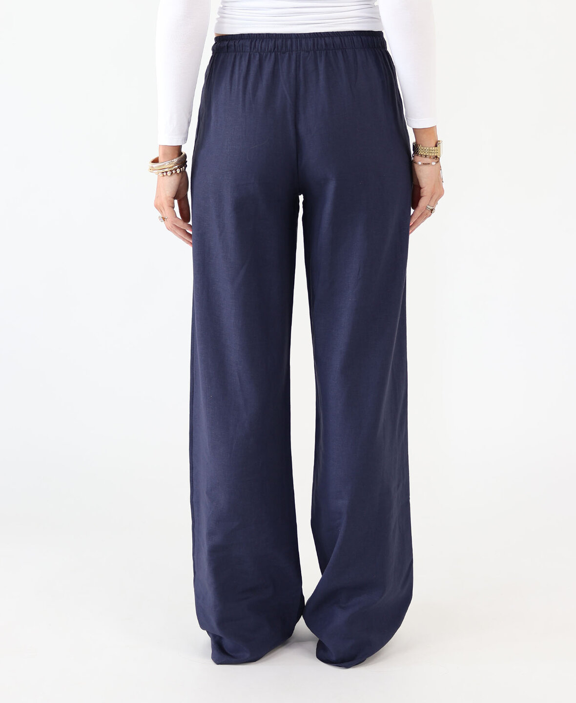 Linnen Pants Navy Blue (TALL)