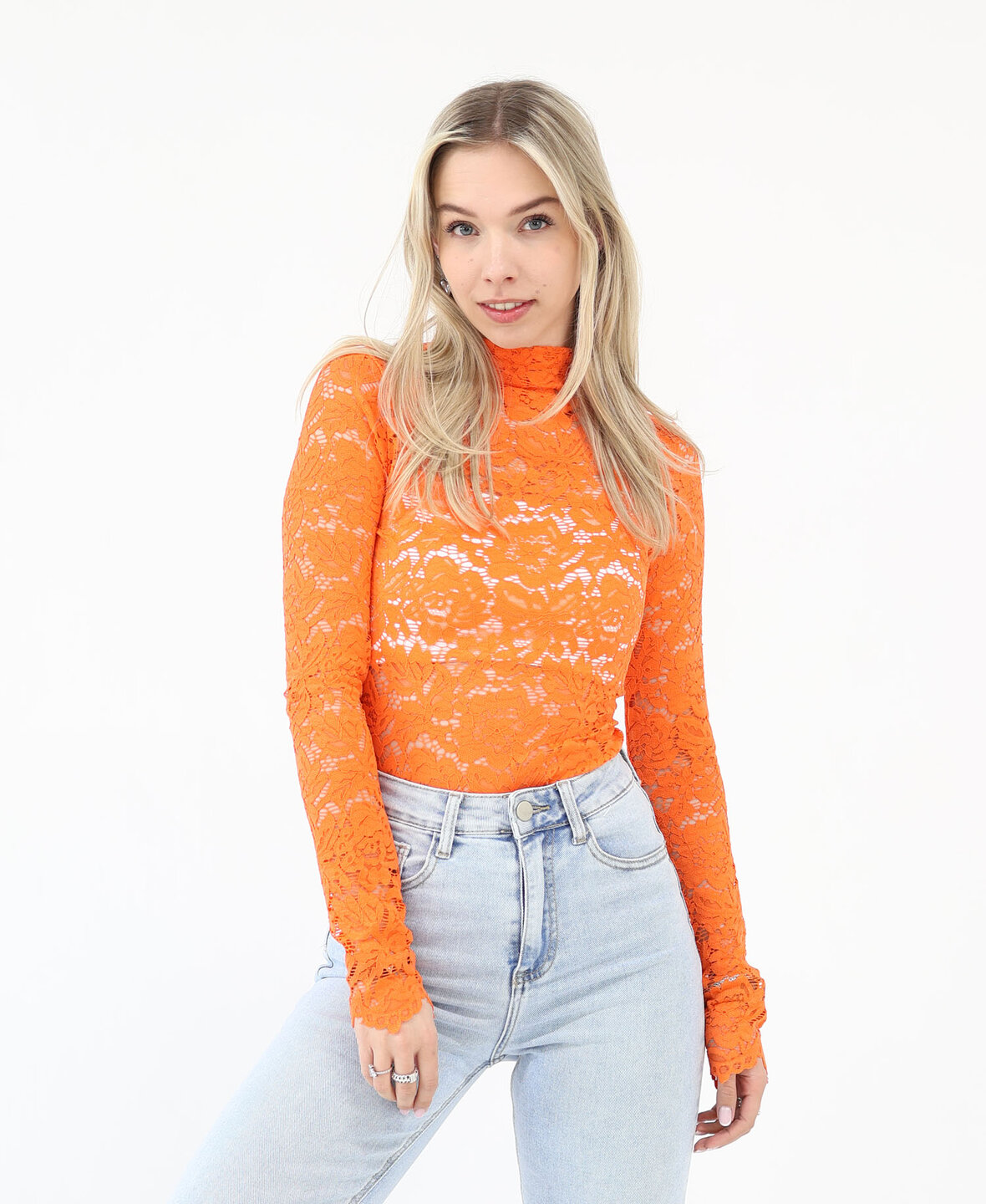 Lace Top Orange