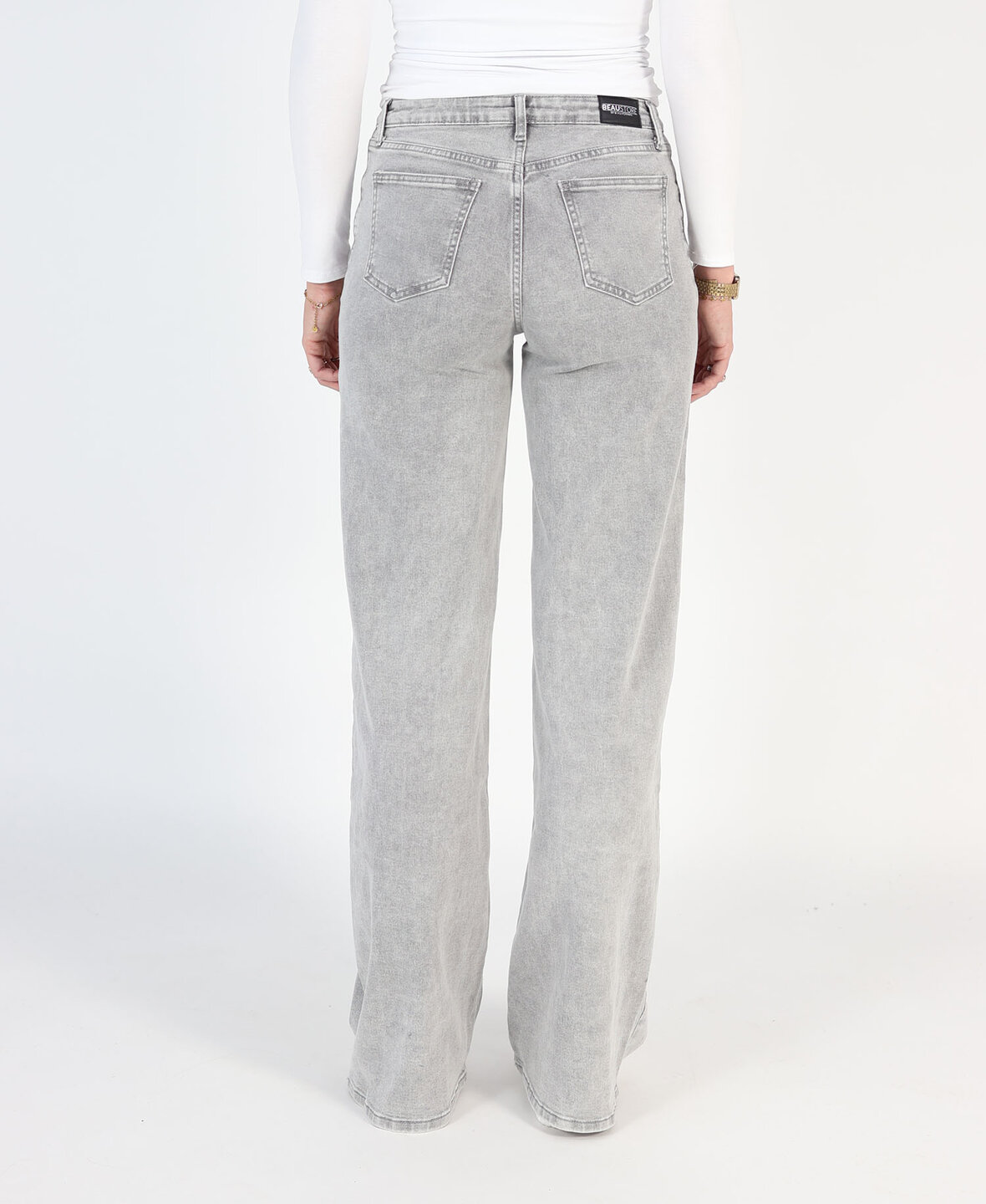 Ultra Wide Leg Jeans 3297-4 Lightgrey (TALL)