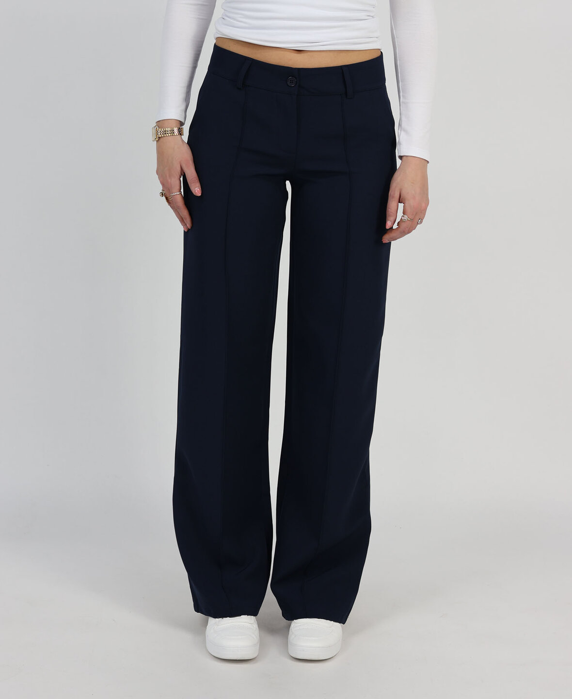 Low/Mid Waist Sanne Pants Navy Blue (TALL)