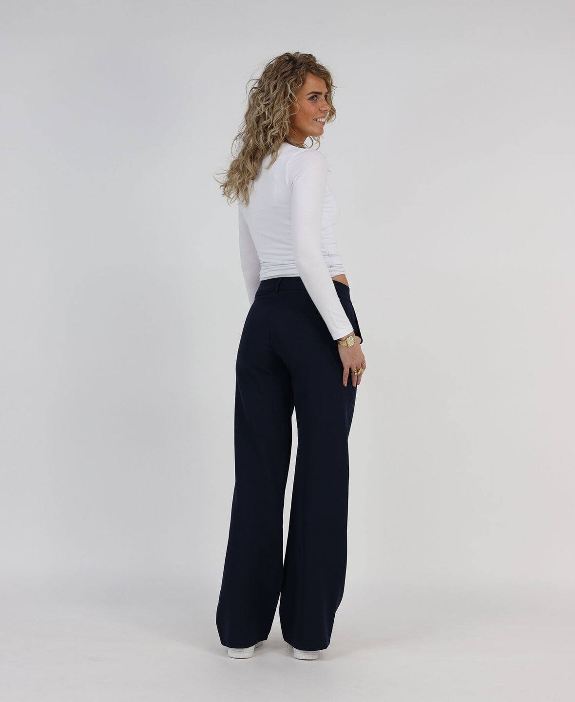 Low/Mid Waist Sanne Pants Navy Blue (TALL)