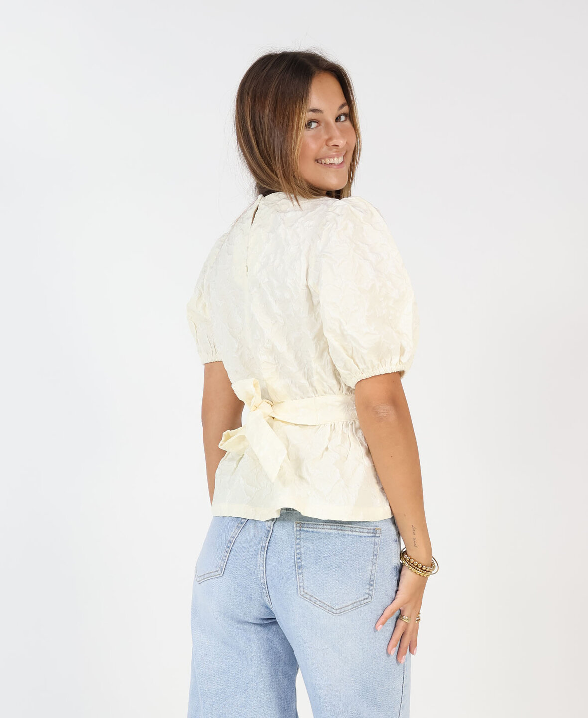 Jacquard Blouse Cr&egrave;me