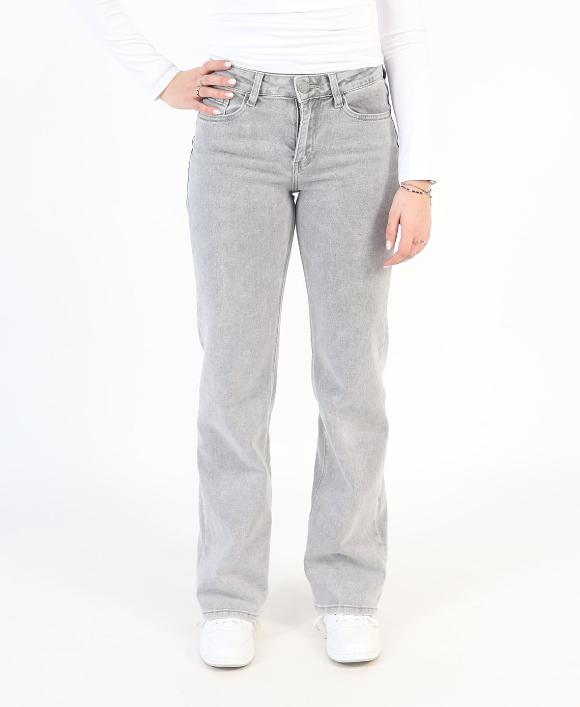 Low/Mid Waist Wide Leg Jeans 3166 Lightgrey (REGULAR)