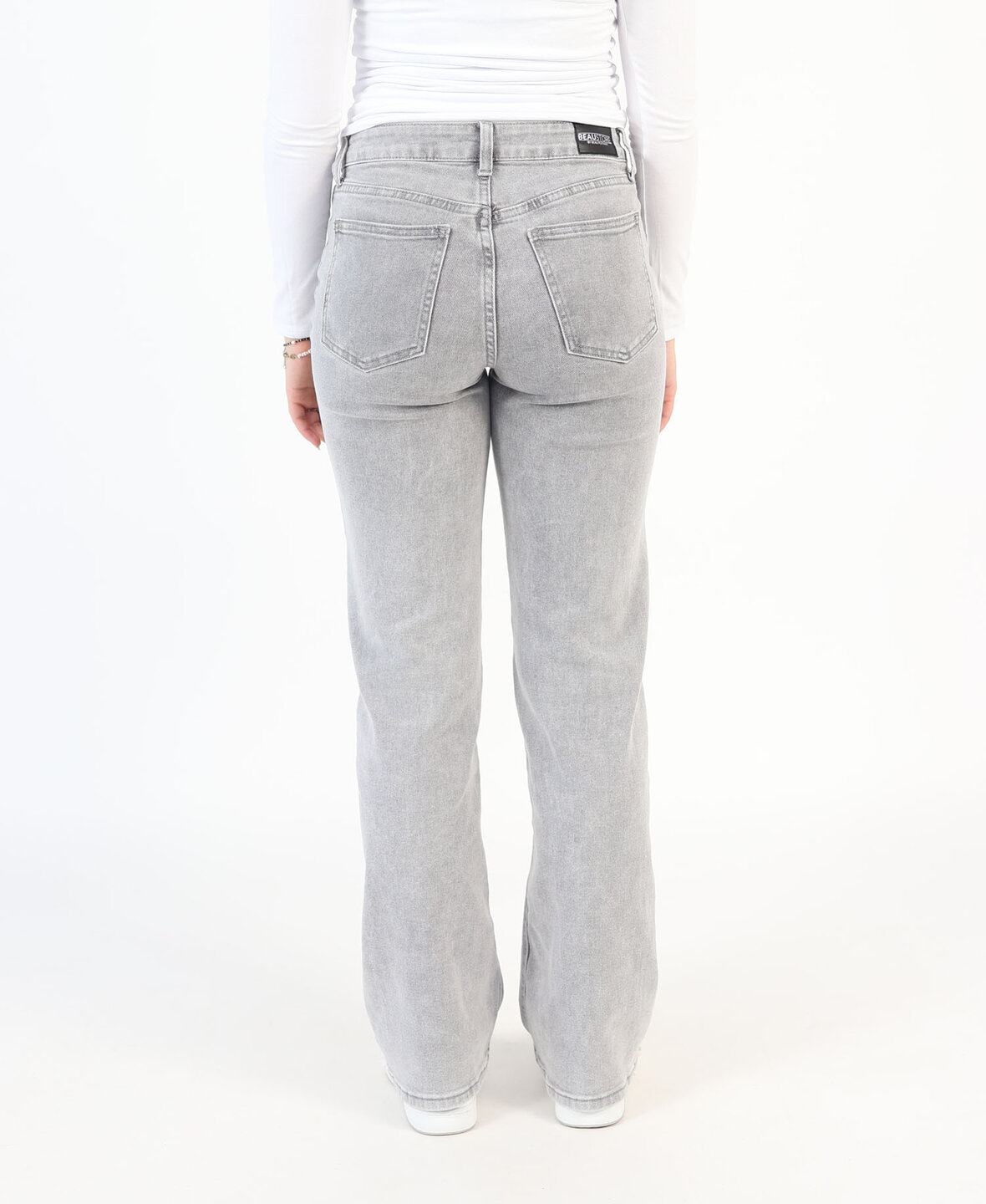Low/Mid Waist Wide Leg Jeans 3166 Lightgrey (REGULAR)