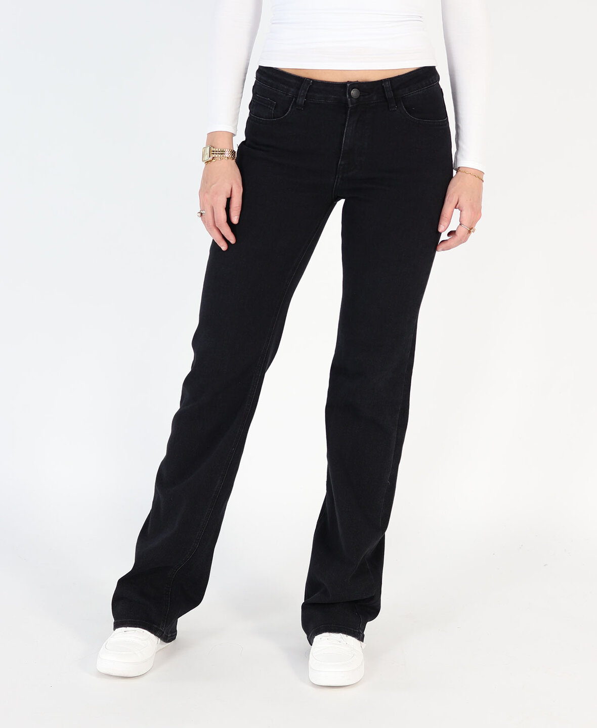 Low/Mid Waist Wide Leg Jeans 3318 Black (TALL)