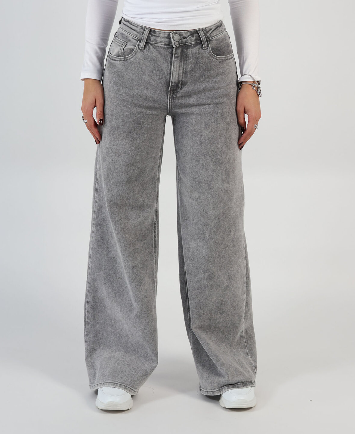 Ultra Wide Leg Jeans 3297-3 Lightgrey (REGULAR) 