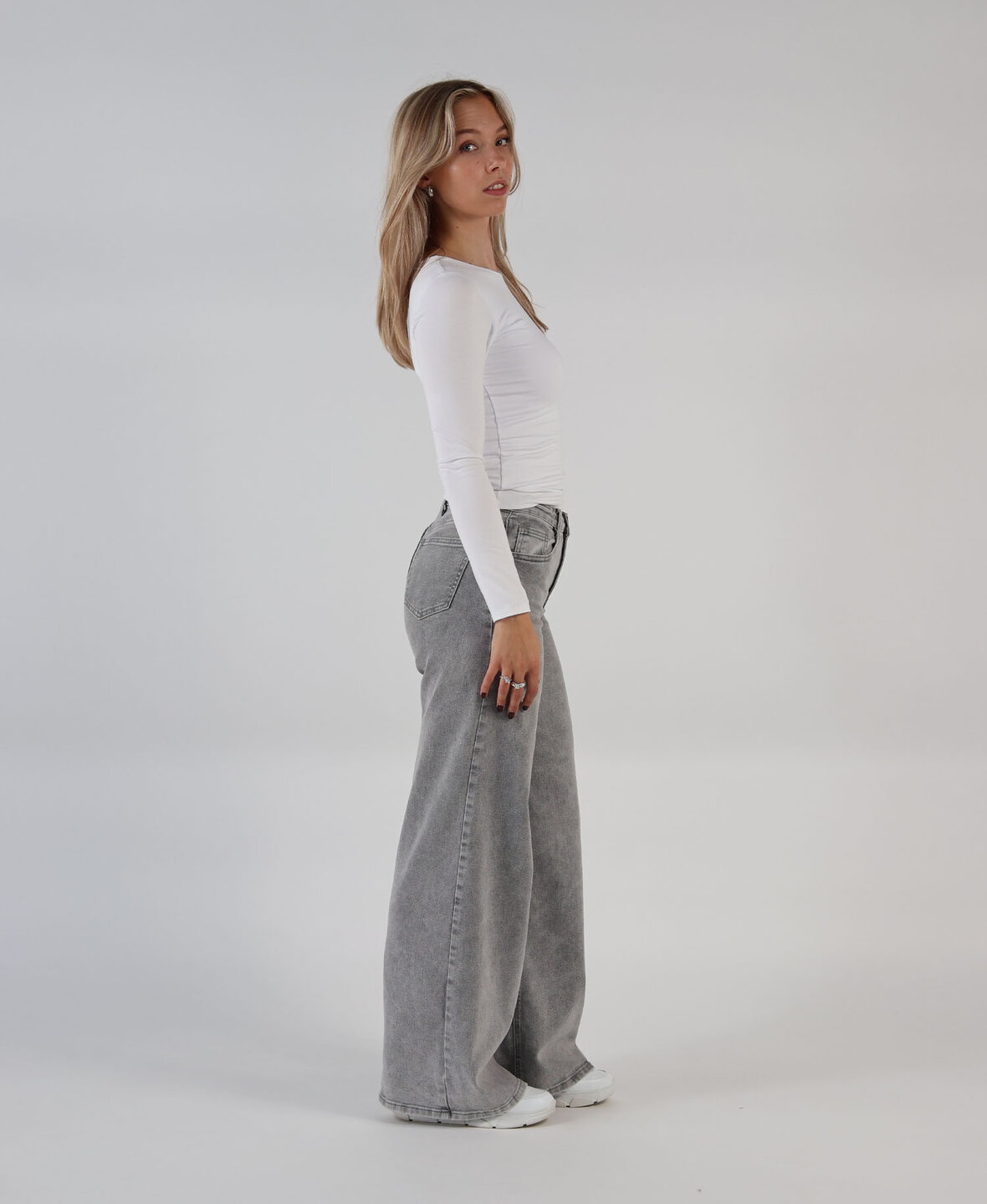 Ultra Wide Leg Jeans 3297-3 Lightgrey (REGULAR) 