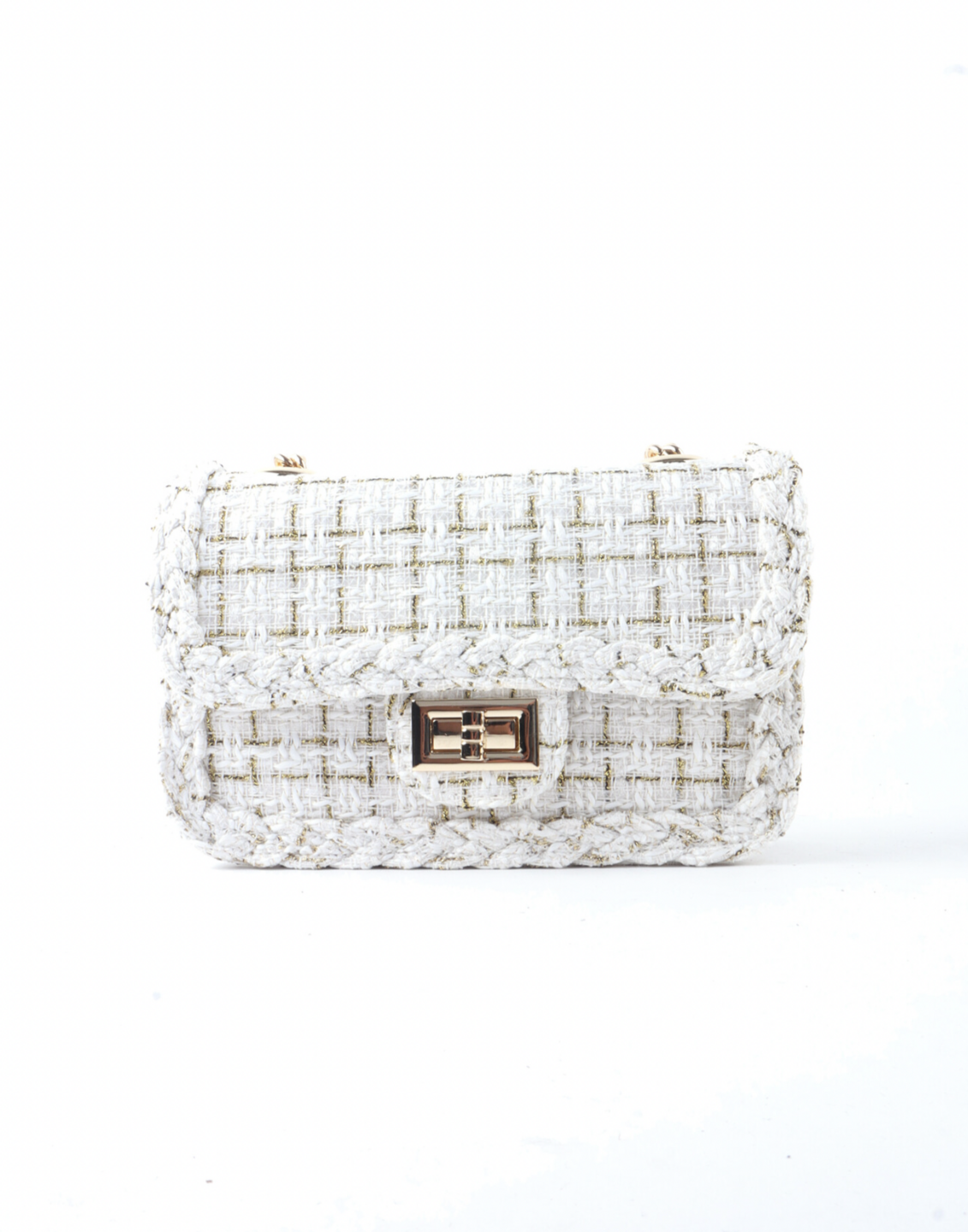 Teddy Tweed Bag White