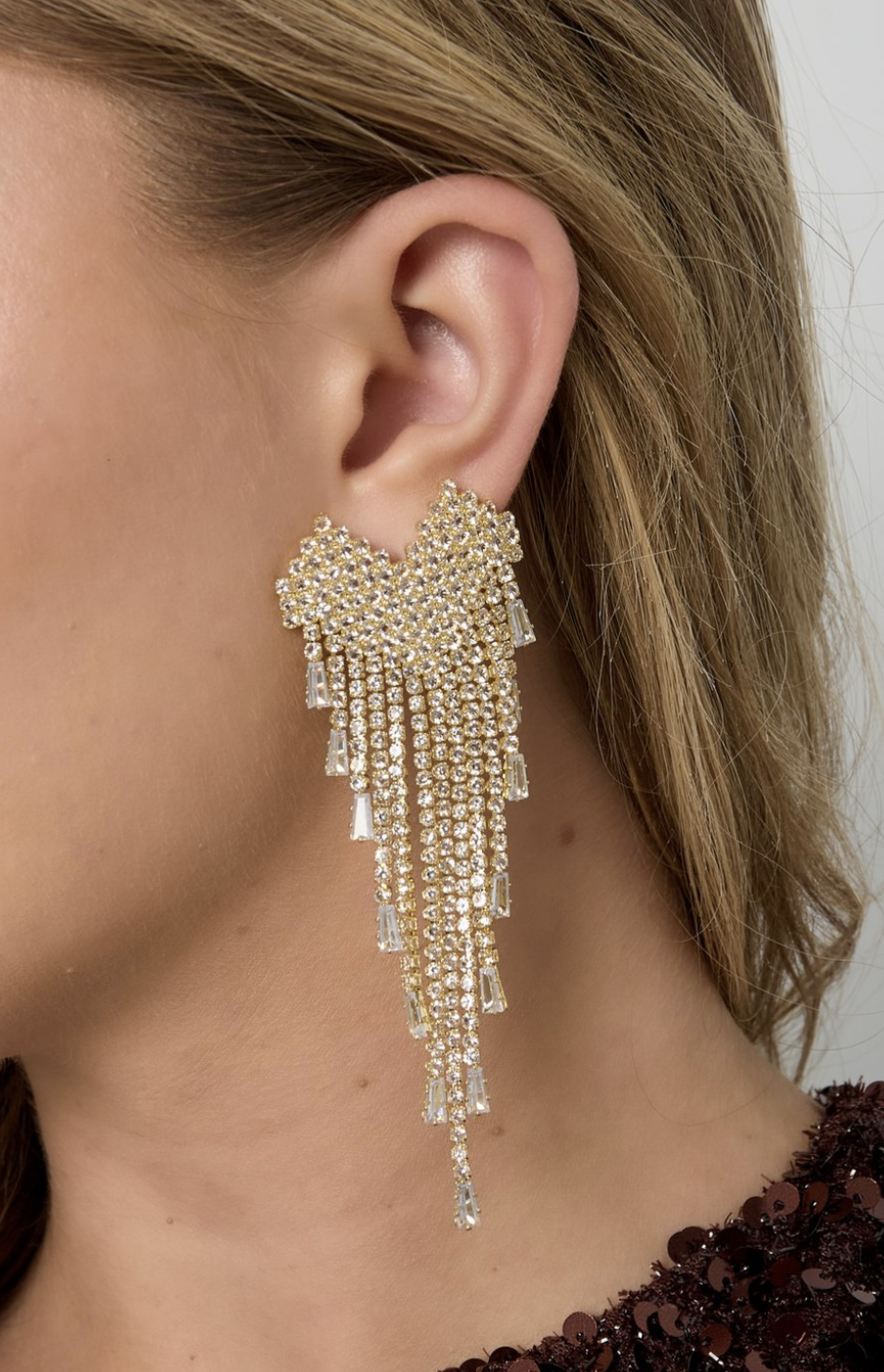 Glamor Heart Earrings Gold