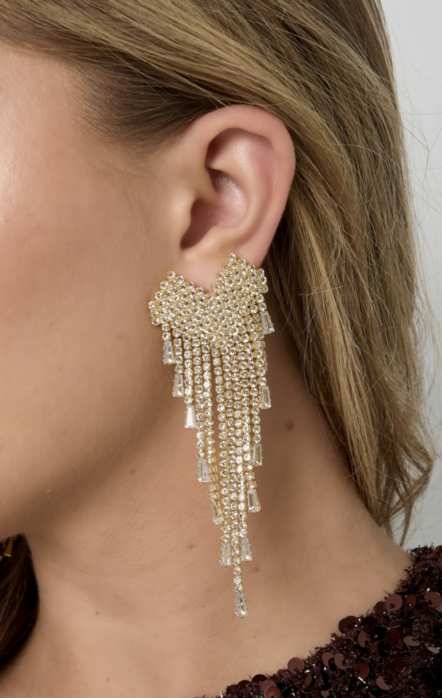 Glamor Heart Earrings Silver