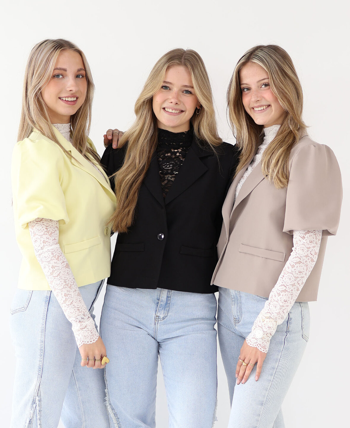 Sanne Puff Sleeve Blazer Butter Yellow