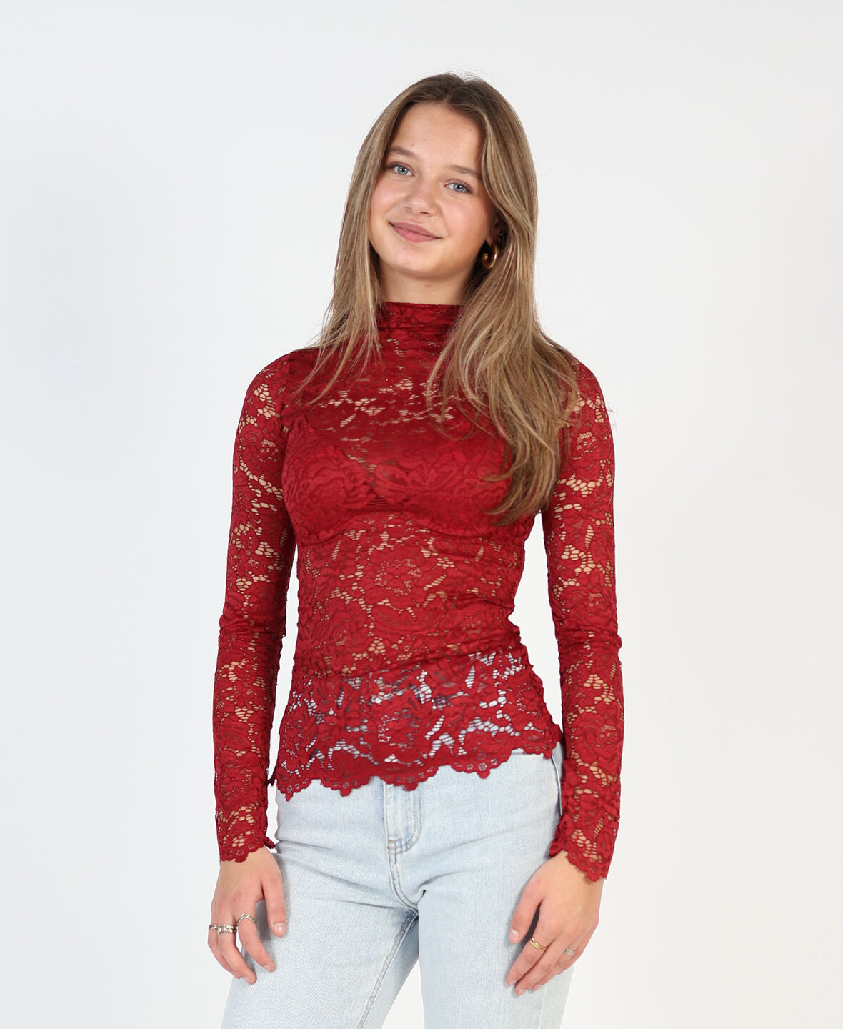 Lace Top Burgundy