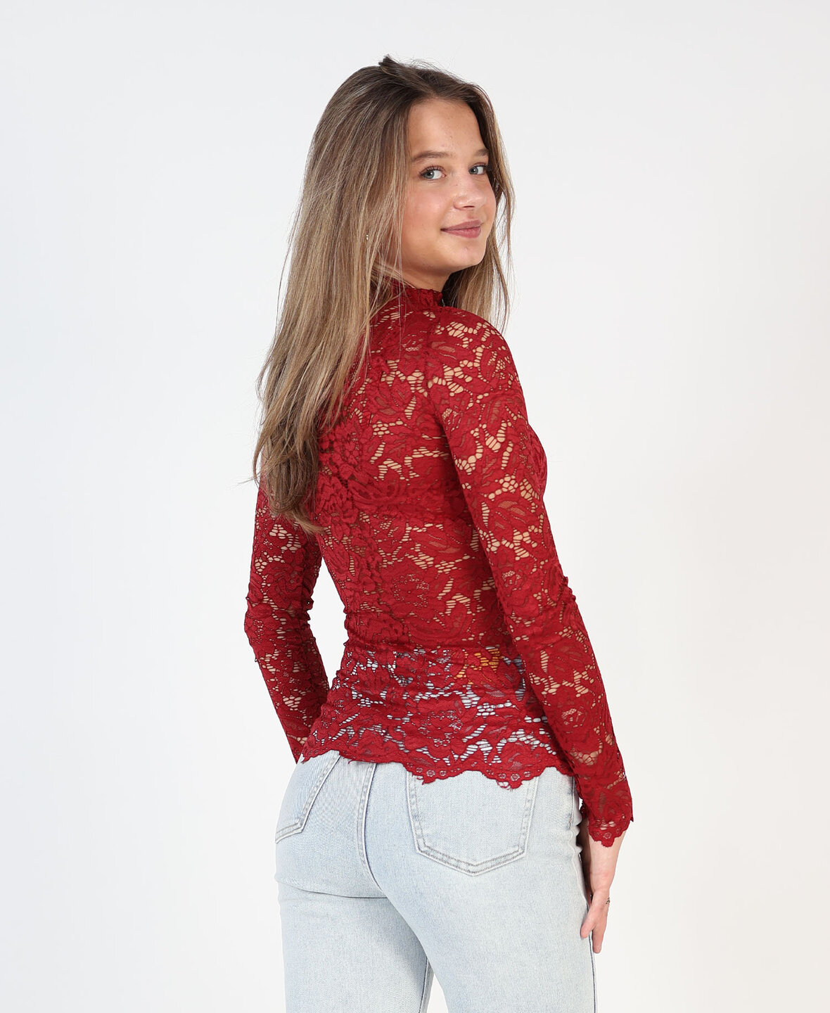 Lace Top Burgundy