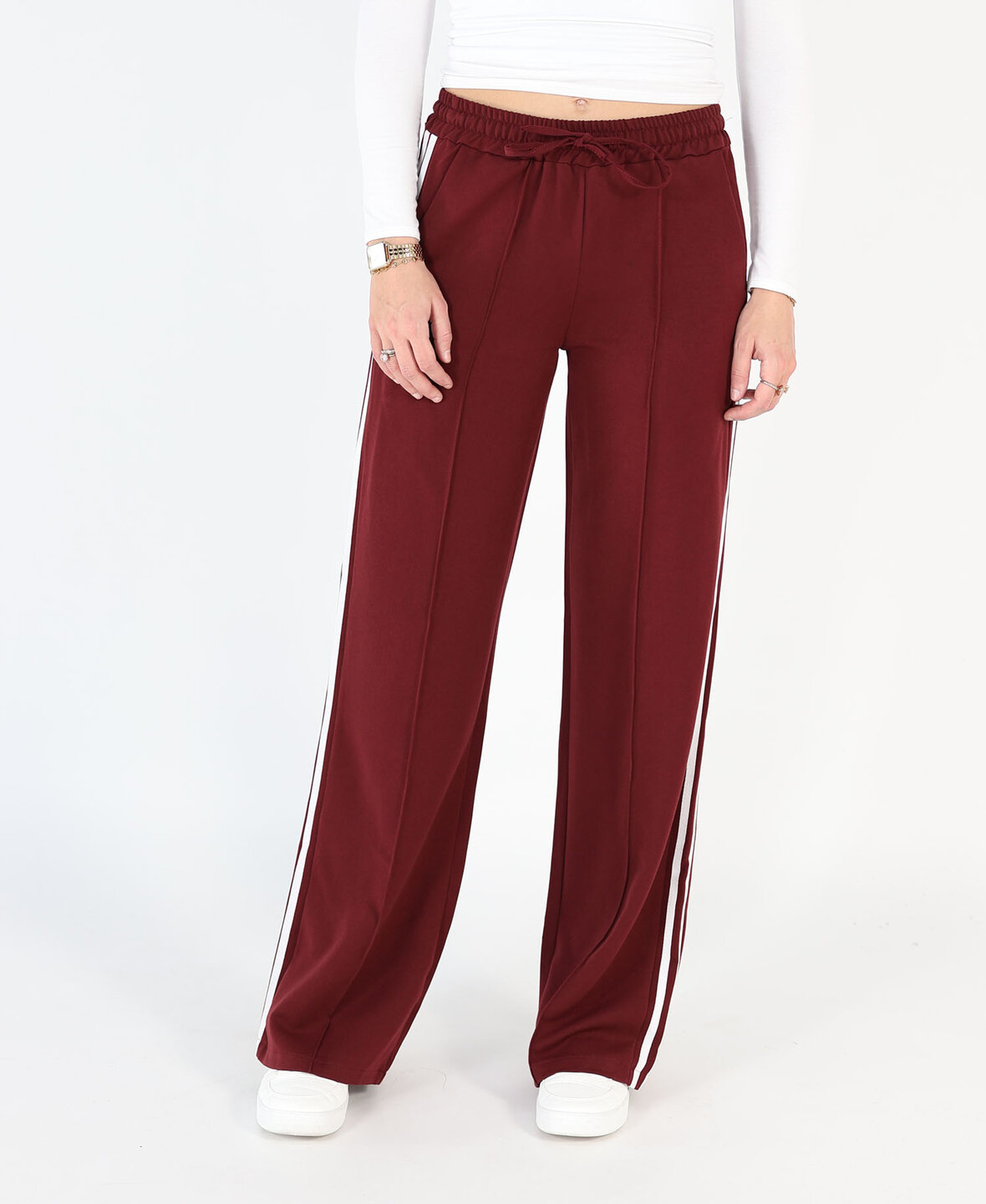 Striped Trackpants Burgundy (TALL)