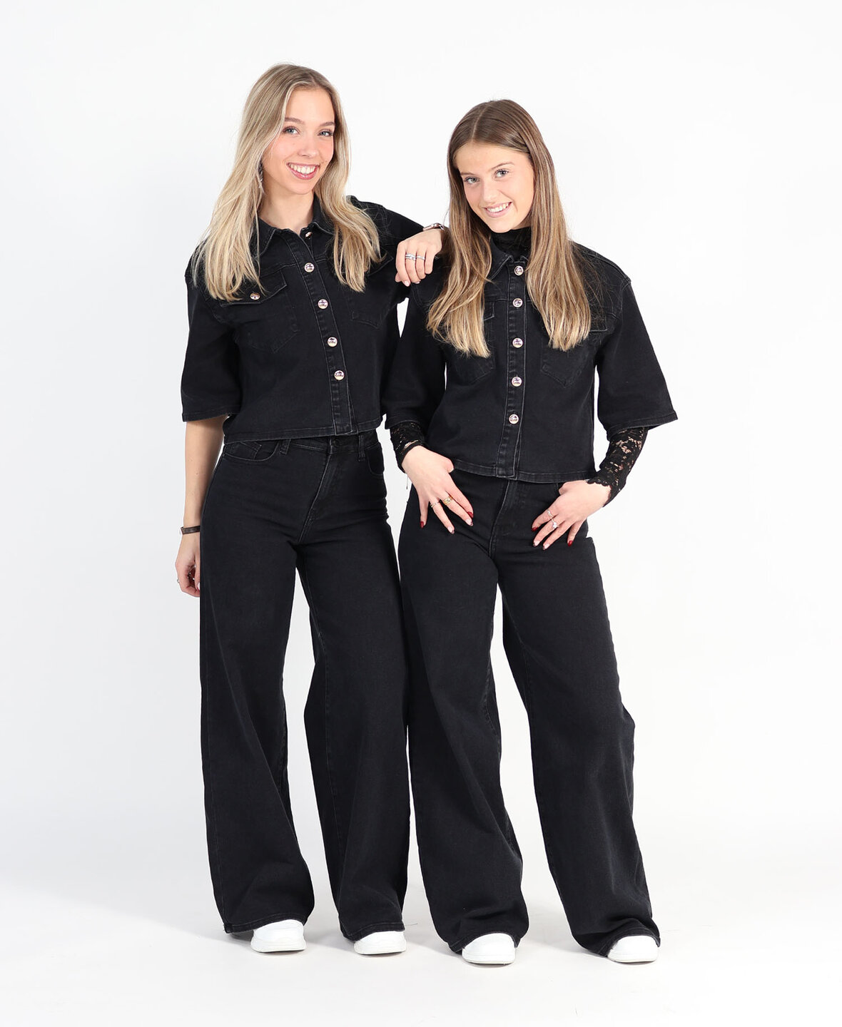 Ultra Wide Leg Jeans 3297-9 Black (REGULAR) 