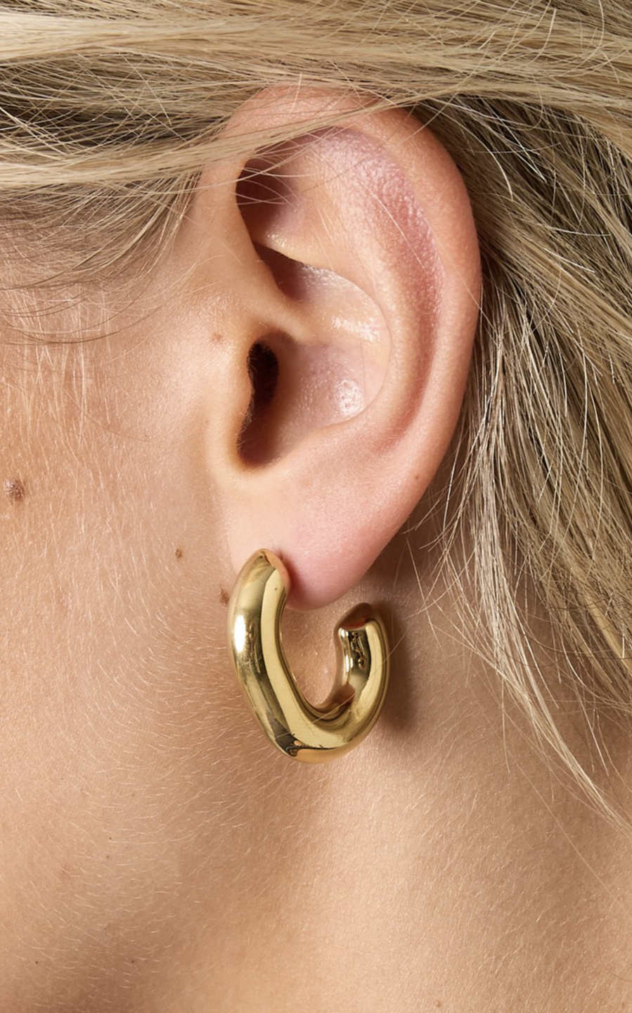 Chunky Shine Earrings Silver