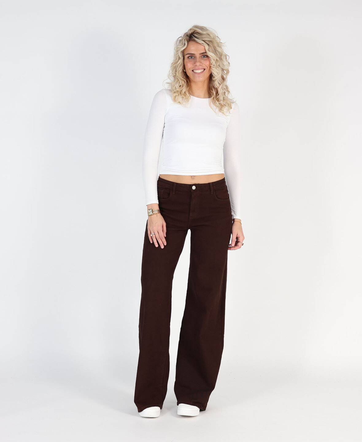 Ultra Wide Leg Jeans 3297-6 Choco (TALL)