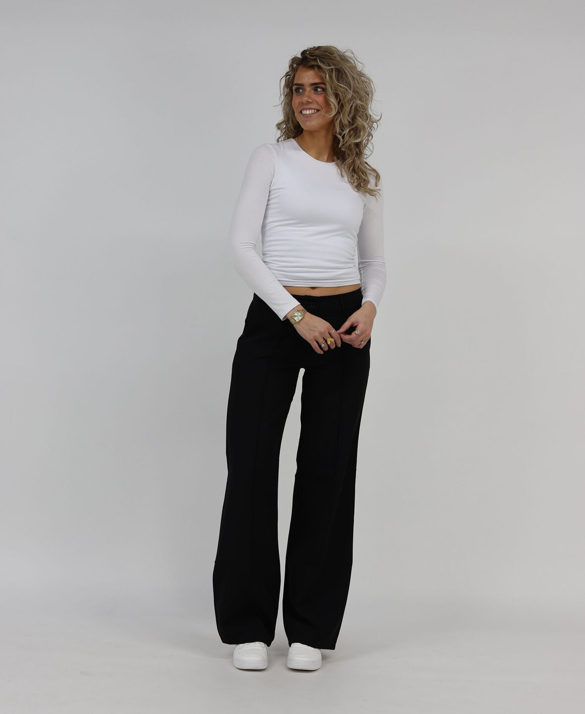 Low/Mid Waist Sanne Pants Black (TALL)