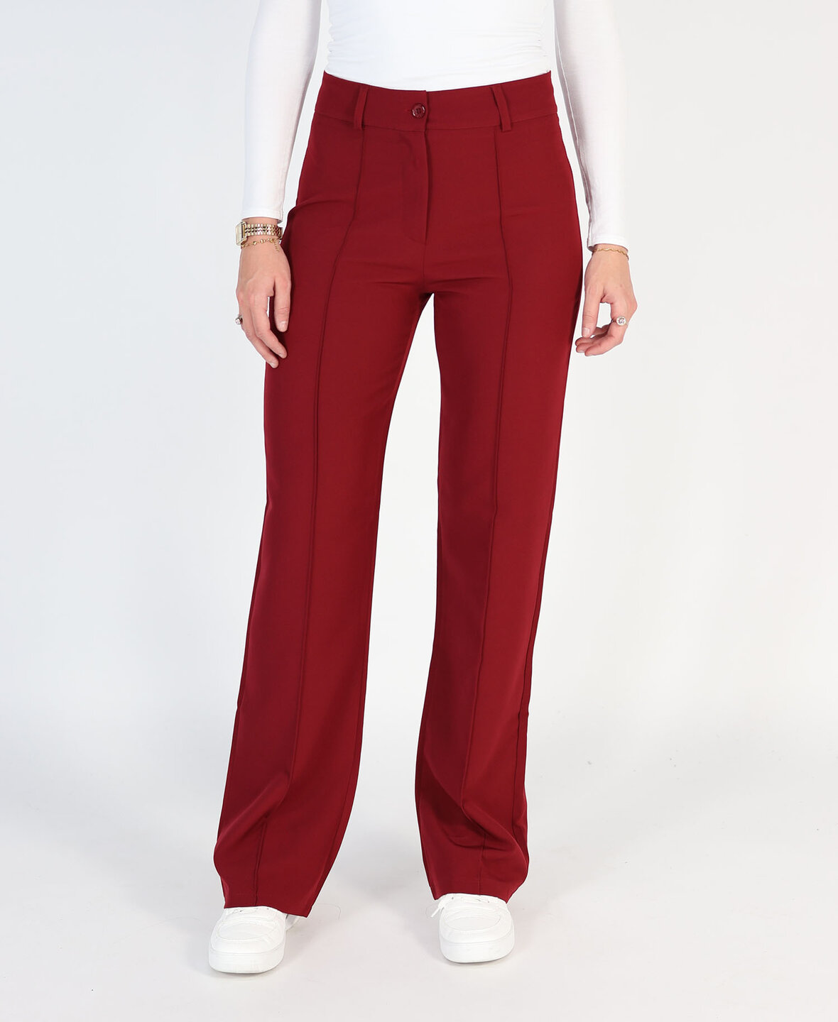 Sanne Stripe Pants Burgundy (TALL)