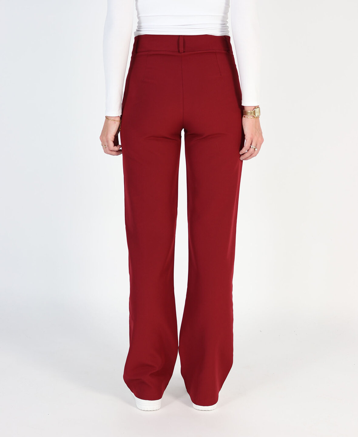 Sanne Stripe Pants Burgundy (TALL)