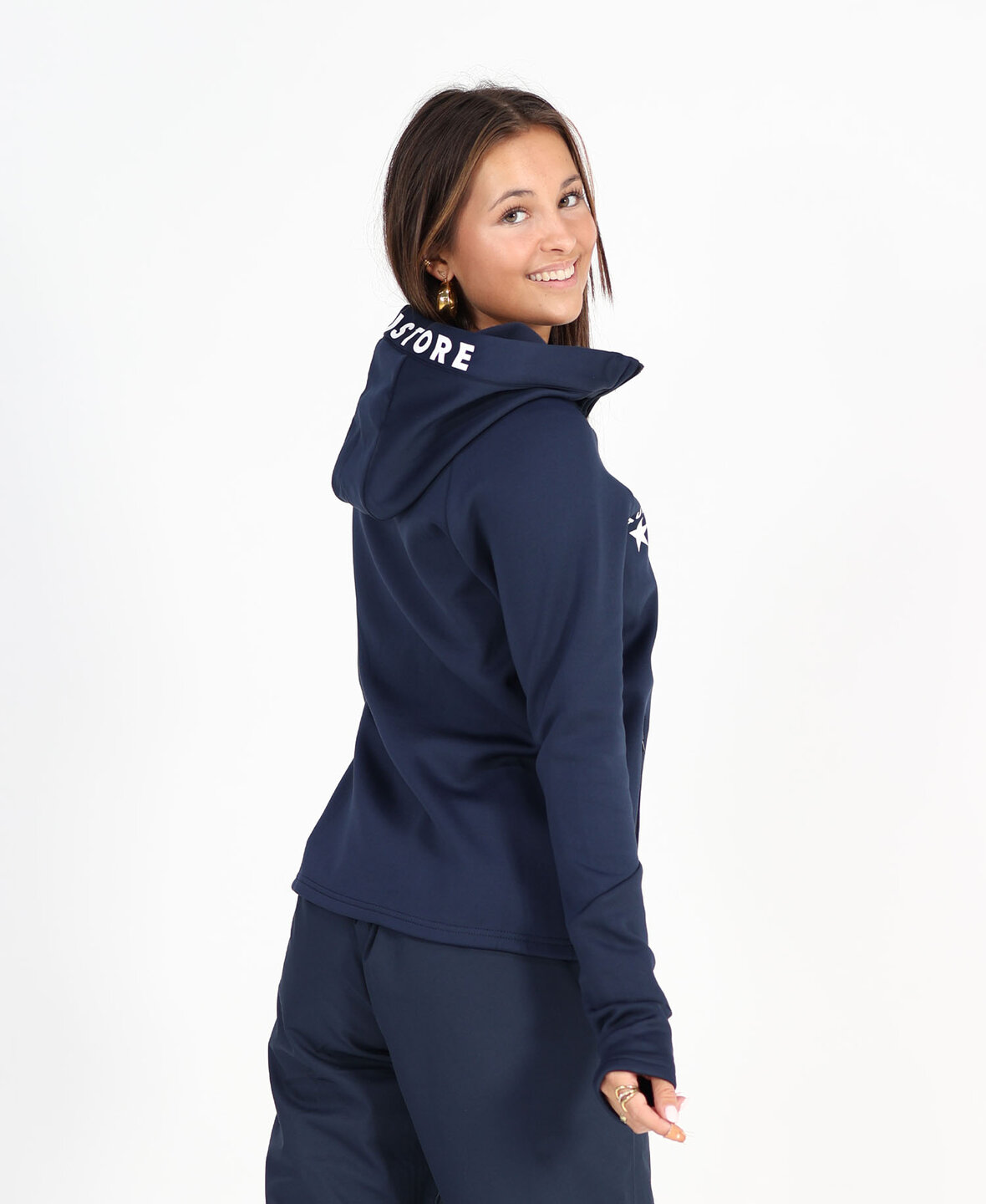 BeauStore Zip Hood Navy Blue 