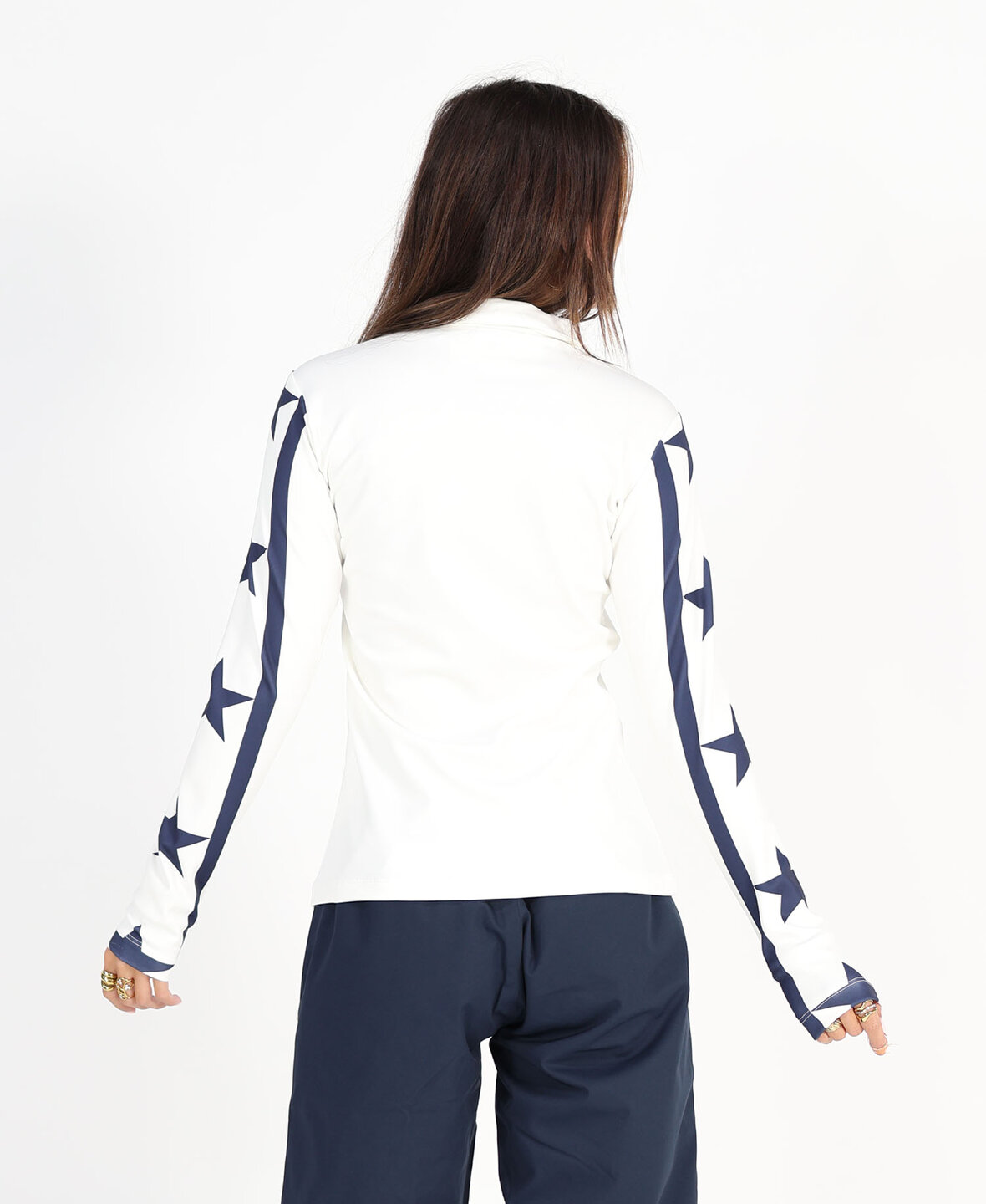 Stars Sleeve Pully White