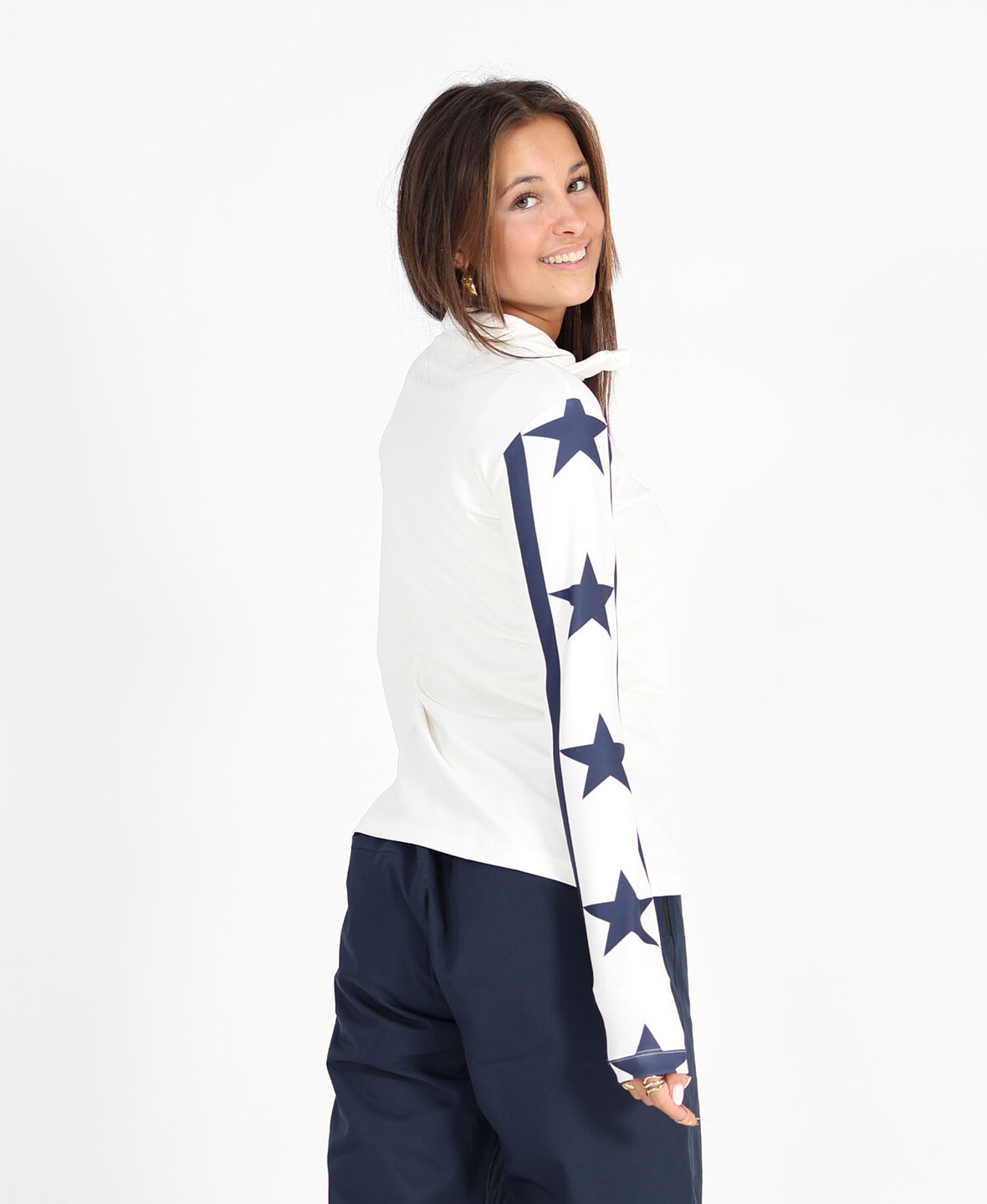 Stars Sleeve Pully White