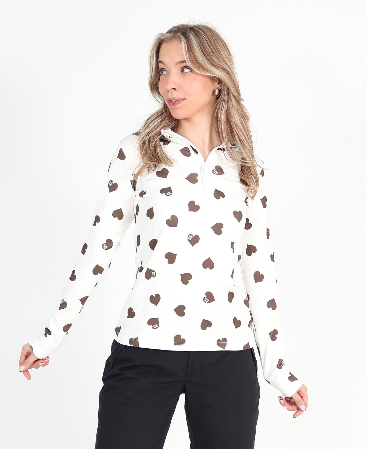 All over Hearts Pully Choco