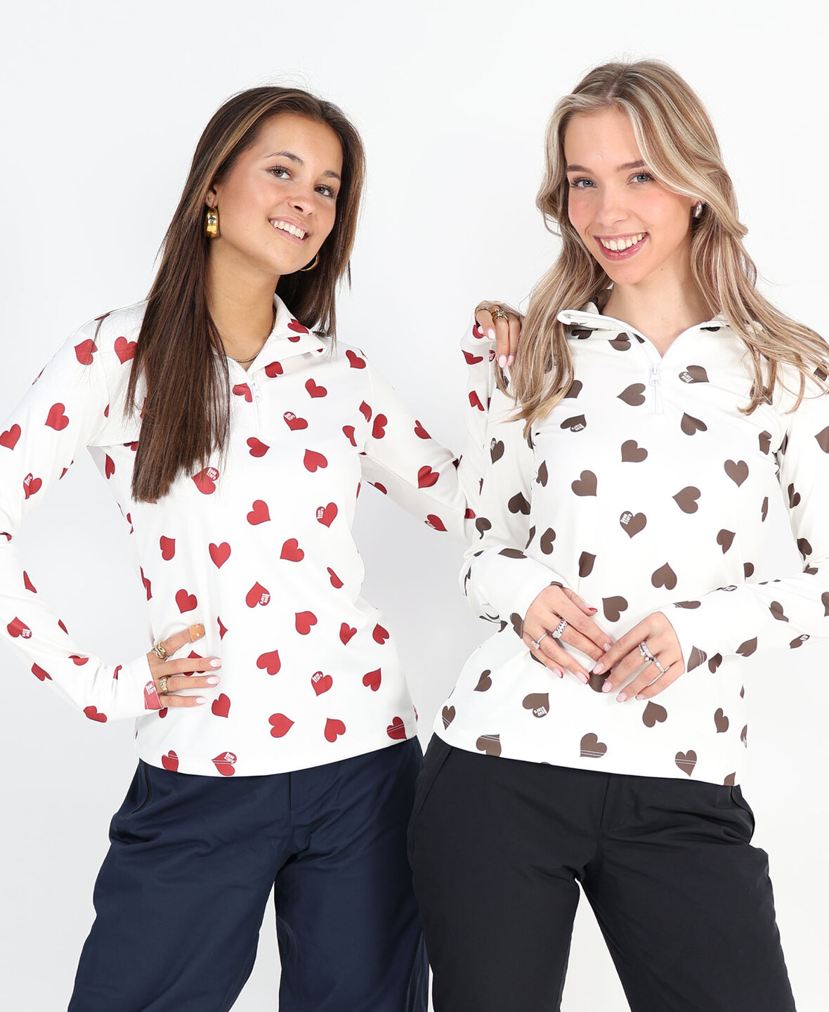 All over Hearts Pully Burgundy