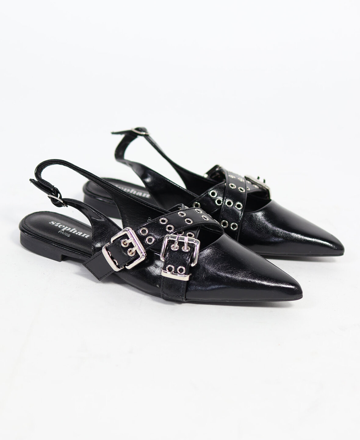Buckle Slingback Black