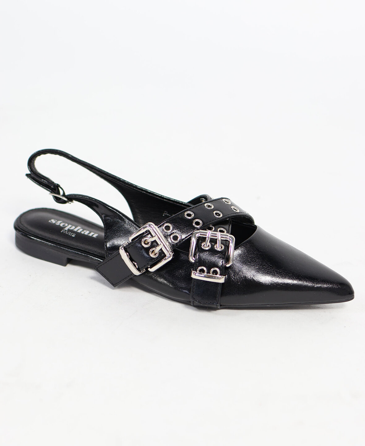 Buckle Slingback Black