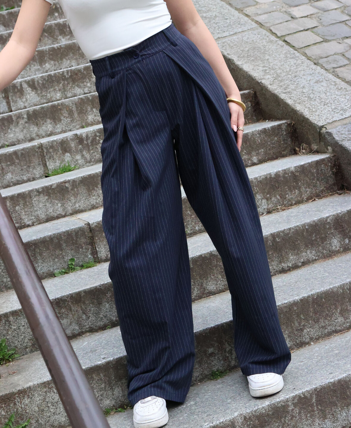 Barrel Pantalon Navy Blue (TALL)
