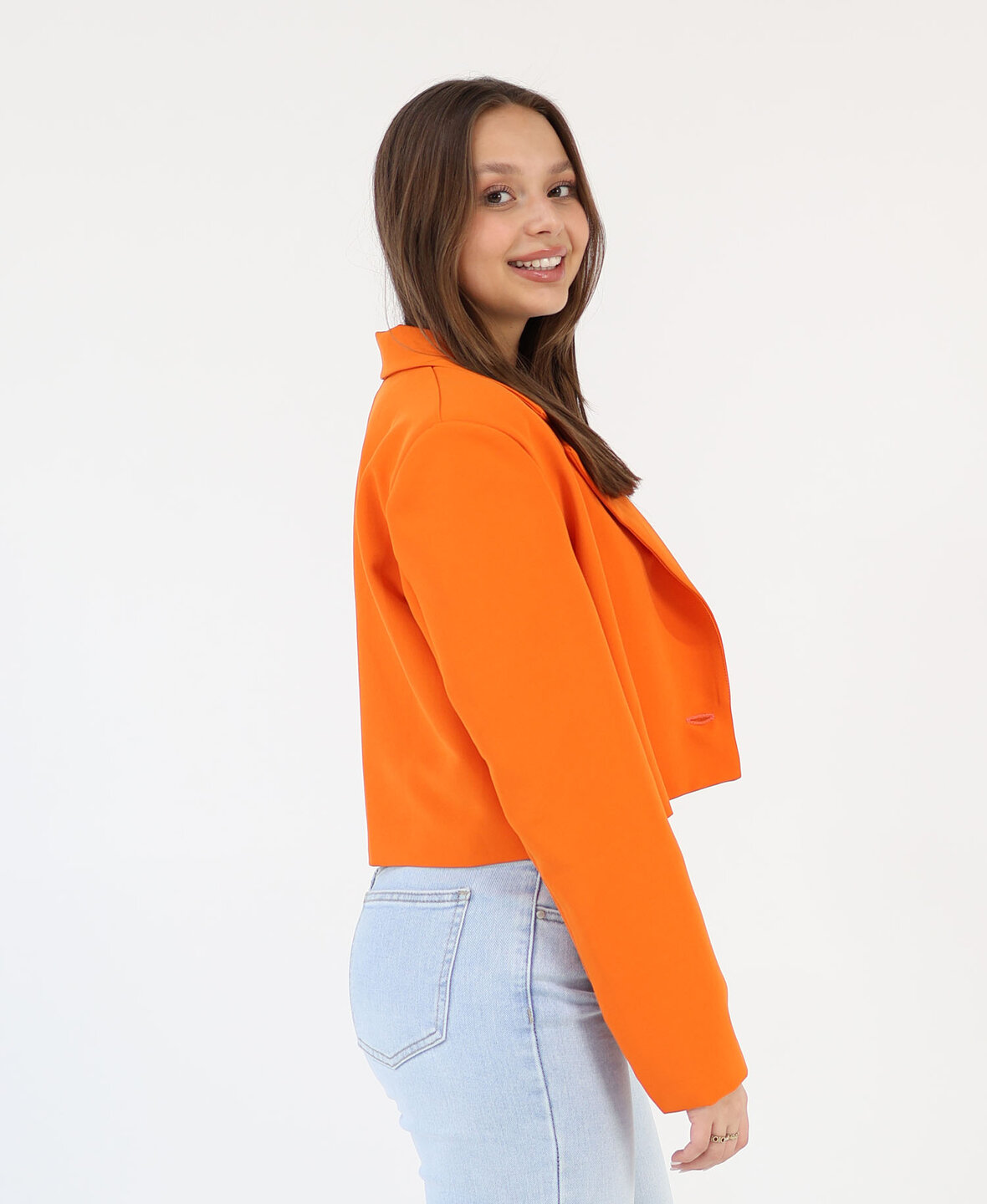 Sanne Cropped Blazer Orange 
