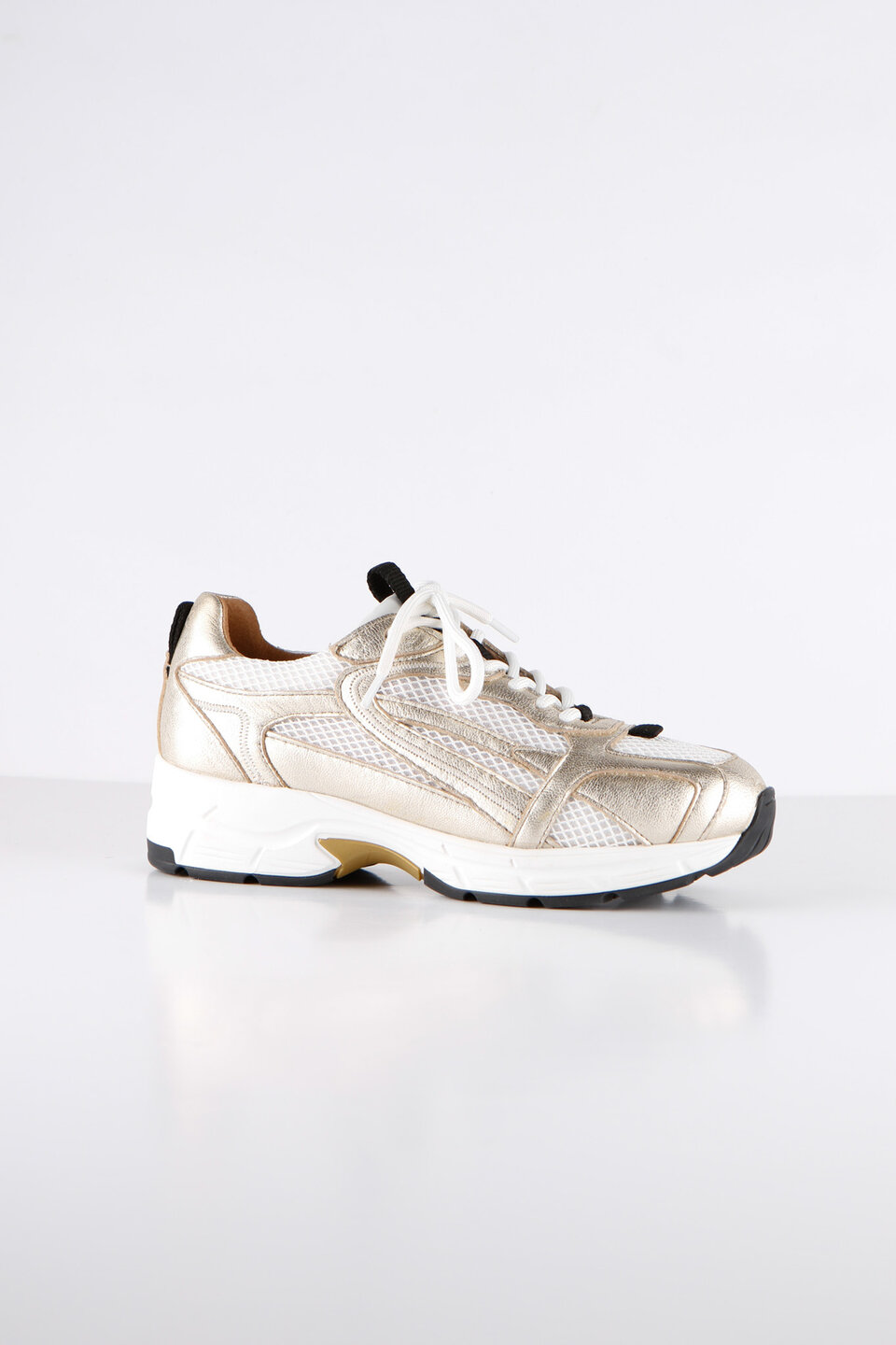 DWRS Neya Mesh Sneaker Leather Champagne/Beige